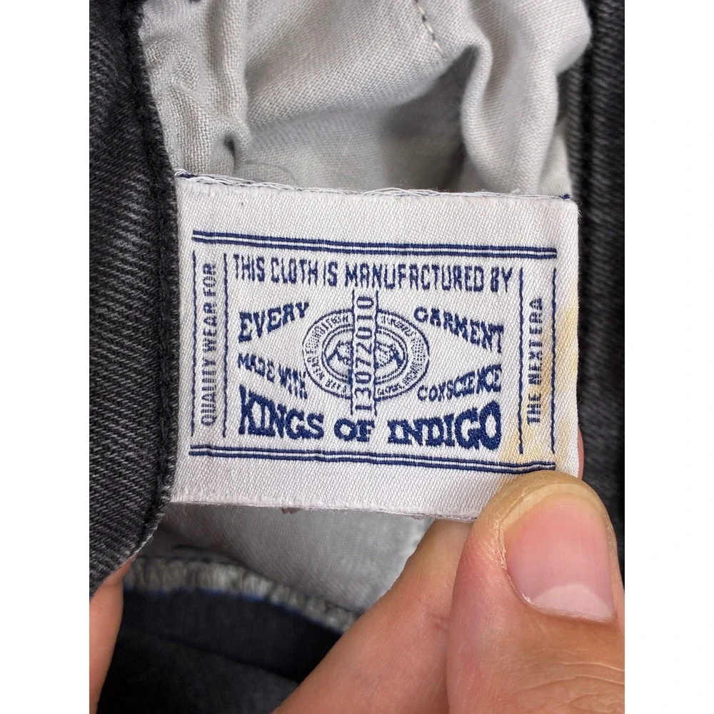 Kings Of Indigo Slim Fit Denim Jeans Mens Gray Washed Organic Cotton Casual